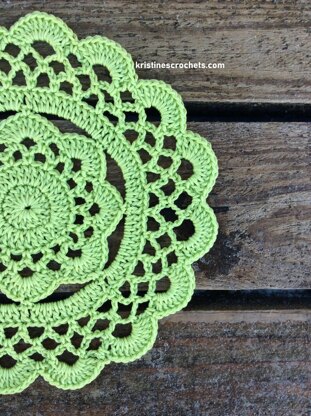 Rustic Flower Doily Written Pattern