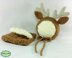 Newborn Reindeer or Deer Hat and Diaper Cover