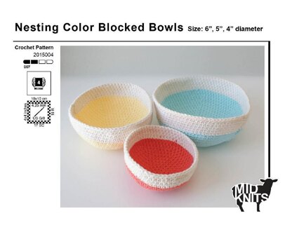 Nesting Color Blocked Bowls (2015004)