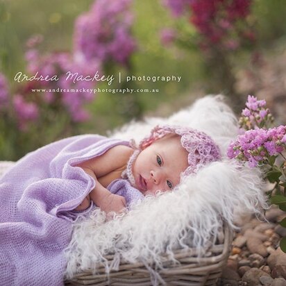 Newborn Mohair Bonnet