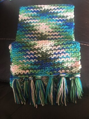Amateur Argyle Scarf in Paintbox Yarns Chunky Pots- Downloadable PDF