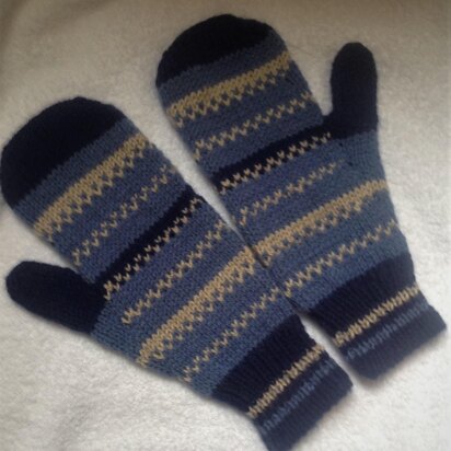 Moody Blue Time Mittens