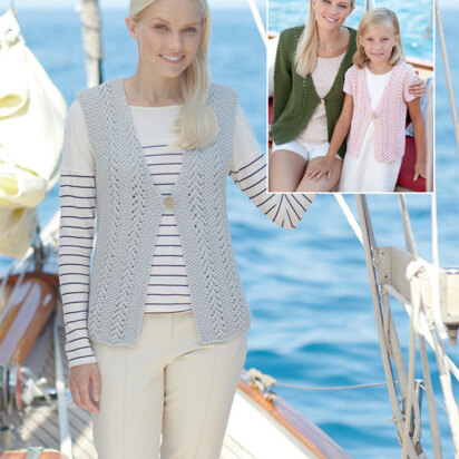 Waistcoat and Cardigans in Sirdar Cotton Rich Aran - 7277 - Downloadable PDF