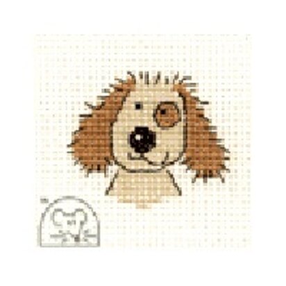 Mouseloft Stitchlets – Kreuzstich Set Kuscheliger Hund (64 mm)