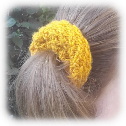 Star Stitch Hair Tie Scrunchie Knitting Pattern