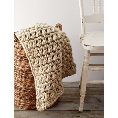 Linen Stitch Stripes Crochet Blanket in Bernat Forever Fleece -  Downloadable PDF