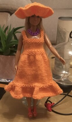 Sundress and hat for Barbie