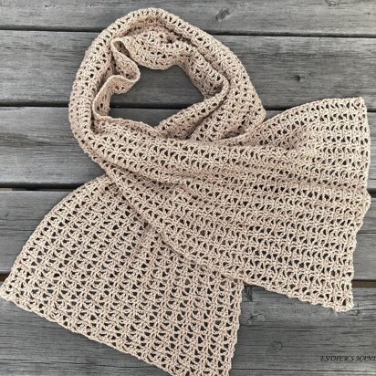 Crochet lace scarf - Linden Lace Scarf