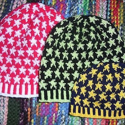 Stardust (family) beanie (5 sizes from baby to adult included) - knitting pattern