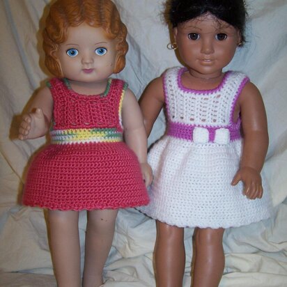 Scalloped Edge Dress Fits American Girl