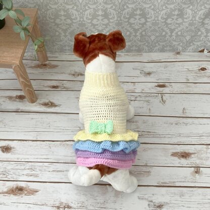 Dog Dress Crochet Pattern in 4 sizes #495