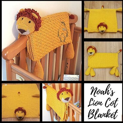 Noah's lion cot blanket