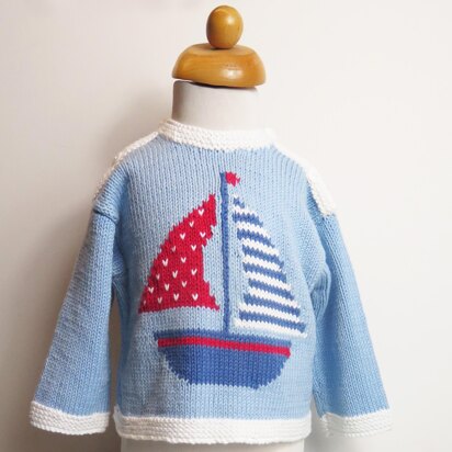 Sailing Boat Sweater for Babies and Toddlers