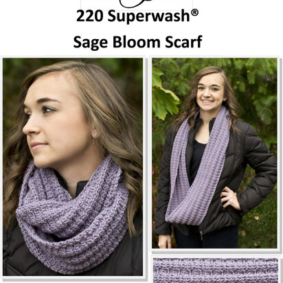 Cascade Yarns W603 Sage Bloom Scarf (Free)