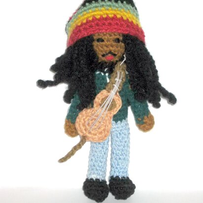 Rock star amigurumi doll