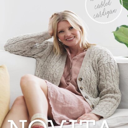 Women's Cabled Cardigan in Novita Nalle - 30 - Downloadable PDF - knitting pattern