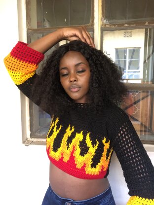 Flames Crochet Top Pattern