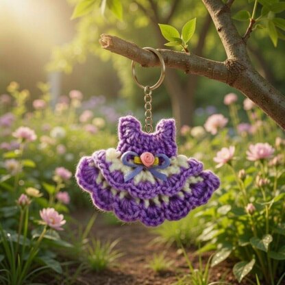 Mini Dress Keychain Crochet Pattern PDF + Video Tutorial (Beginner Friendly)