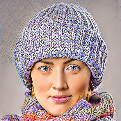 Adele Lavender Grey Beanie