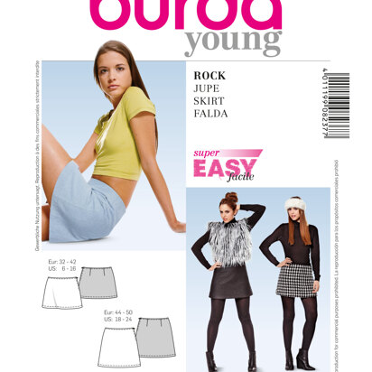 Burda Skirt Sewing Pattern B8237 - Paper Pattern, Size 6-24