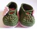 Baby shoes green  pink