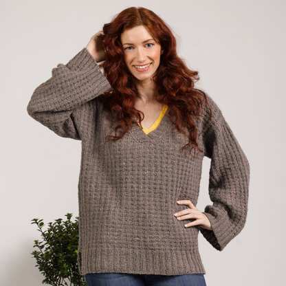 1162 Myrtle - Jumper Knitting Pattern for Women in Valley Yarns Worthington