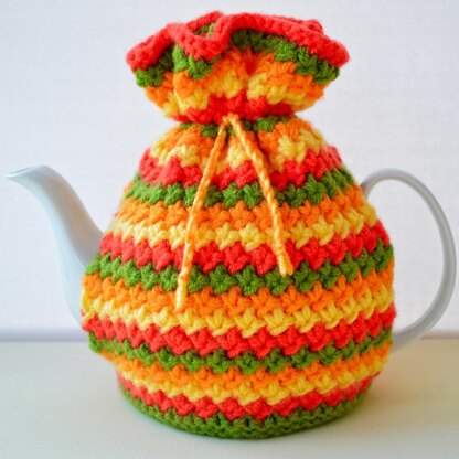 Springtime Flowers 4 Cup Teapot Cosy Knitting Pattern