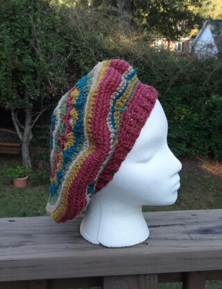 Mandala Style Slouchy Beret