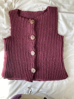 Hoooked ribbon solid gilet