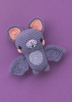Oscar the Little Bat - Free Toy Crochet Pattern For Halloween in Paintbox Yarns Cotton Aran by Paintbox Yarns