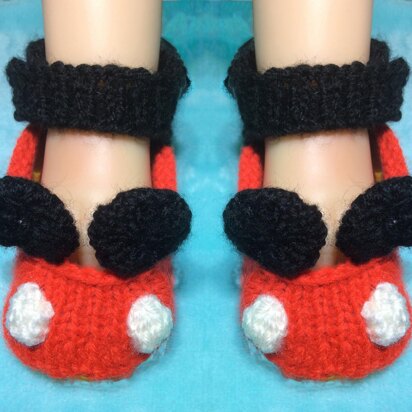 Mickey Mouse Baby Booties