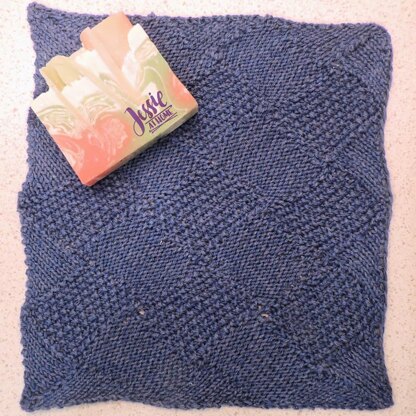 Seed Stitch Entrelac Washcloth