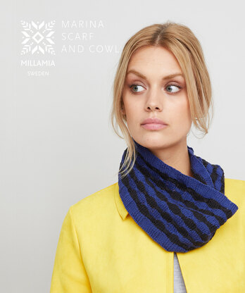 Marina Scarf and Cowl - Knitting Pattern For Women in MillaMia Naturally Soft Cotton