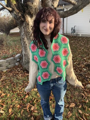 Rose Garden Hexagon Scarf