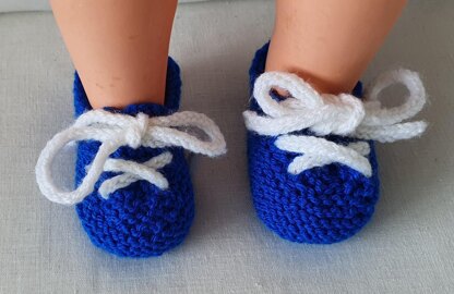 Lace up baby shoes Joshua Knitting pattern by Jennifer Lee