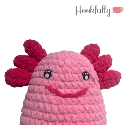 Squishy Axolotl Amigurumi Crochet pattern by Hookfully