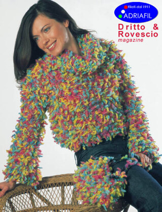 Stromboli Mini Pullover in Adriafil Explosion - Downloadable PDF