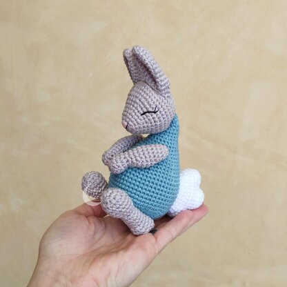 Raindrop Bunny with Tiny Umbrella