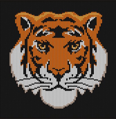 Fierce Tiger Knitting Chart