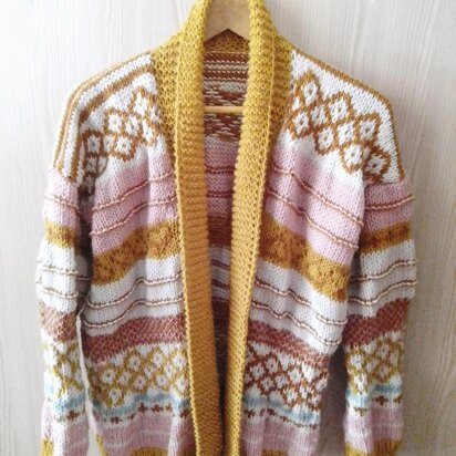 Happy Scrappy Cardigan - knitting pattern