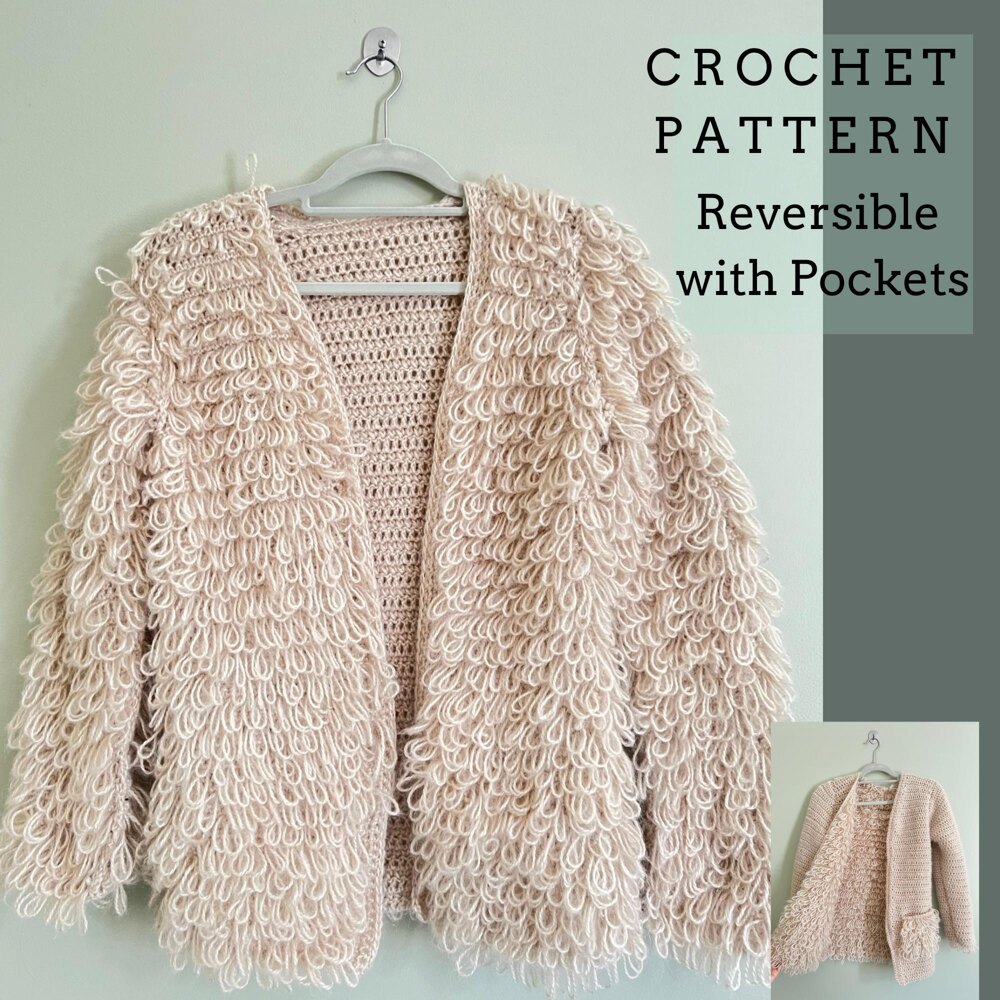 Reversible Loops Crochet Cardigan Crochet pattern by Meg LoveCrafts