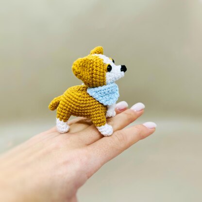 Crochet dog, amigurumi dog, amigurumi corgi dog