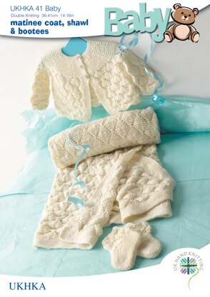 UKHKA 41 Baby Coat, Shawl & Bootees - UKHKA41pdf - Downloadable PDF