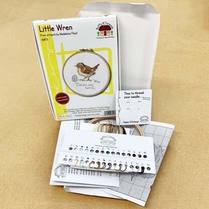 Bothy Threads Little Wren Cross Stitch Kit - 12cm circle