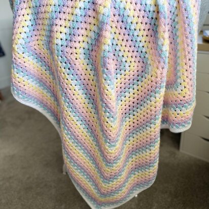 Candy Granny Square Blanket