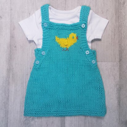 Chick Pinafore for baby 0-3ys