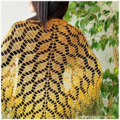 Crochet Triangle Shawl BioTronik #2