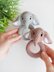 Crochet elephant baby rattle