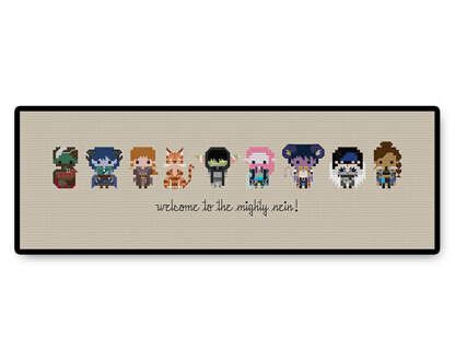 The Mighty Nein Bite Size - PDF Cross Stitch Pattern