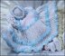 Lacy Lattice Matinee Set 16-22” doll (preemie-3m+ baby)